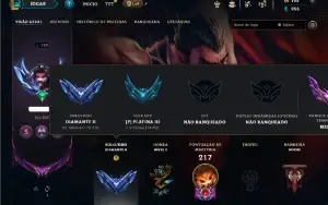 Diamante 2 com 105 Champs e 78 Skins ( Ex Mestre )