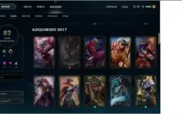 Conta League of Legends Prata 3 / 82 Skins