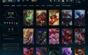 Unranked com TODOS os Champs e 238 Skins ( ADC / SUP )