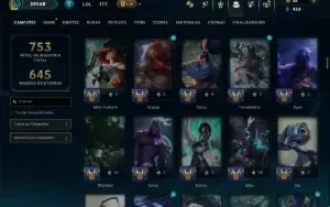 Unranked com TODOS os Champs e 238 Skins ( ADC / SUP )