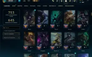 Unranked com TODOS os Champs e 238 Skins ( ADC / SUP )