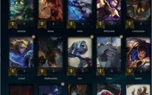 Conta LVL 77 com 50 campeões-25 skin, 7k EA e 476 RP SEM ELO