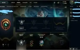 Conta LVL 77 com 50 campeões-25 skin, 7k EA e 476 RP SEM ELO