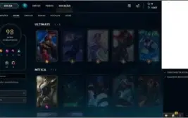 CONTA PLATINA 4 LEAGUE OF LEGENDS S8 BORDA DIAMANTE