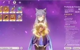 4 5*Keqing+Klee+Mona+Jean AR46 FALCÃO 5* ESPADA CELESTIAL 5*
