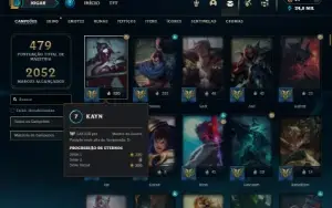 Platina 2 com TODOS os champs e 186 Skins + 7 Prestigios