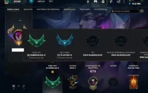 Platina 2 com TODOS os champs e 186 Skins + 7 Prestigios