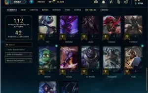Conta Ferro 2 com 37 Champs e 43 Skins + 1 Prestigio do Sett