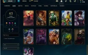 Conta Ferro 2 com 37 Champs e 43 Skins + 1 Prestigio do Sett