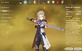 AR 56 com Yelan de Simulacra, Kazuha, Cyno c1, Albedo...