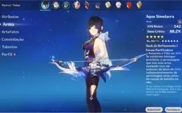 AR 56 com Yelan de Simulacra, Kazuha, Cyno c1, Albedo...