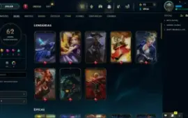 Conta LOL LVL 73 | 106 Campeões| 62 Skins |UNRANKED| 2014