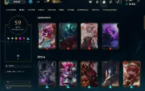 Ferro 4 com 150 Champs e 59 Skins + Kayle Juiza