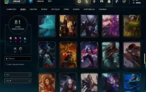 Conta Unranked com 115 Champs e 81 Skins ( MAIN TOP )