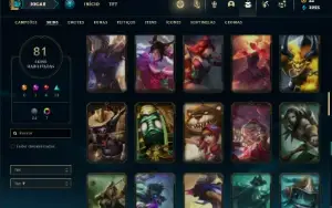 Conta Unranked com 115 Champs e 81 Skins ( MAIN TOP )