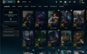 Ferro 1 com 47 Champs e 12 Skins