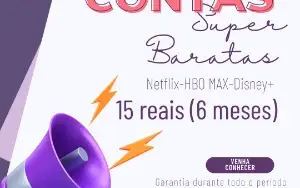 Contas Netflix-Hbo-Disney+ Super Baratas