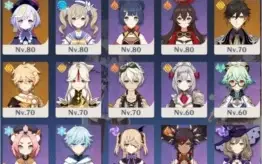 Keqing + Klee + Venti + Qiqi + Zhongli + Arma 5* - Rank 55