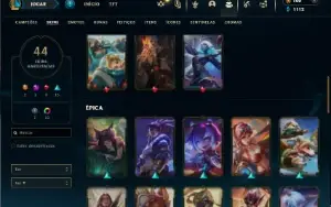 Ouro 1 com 75 Champs e 44 Skins + 1 Prestigio da Morgana