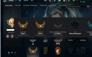 Ouro 1 com 75 Champs e 44 Skins + 1 Prestigio da Morgana