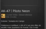Skins de CSGO AK PILOTO NEON +M4A1 DIZIMADORA+USP AZUL REAL