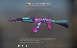 Skins de CSGO AK PILOTO NEON +M4A1 DIZIMADORA+USP AZUL REAL