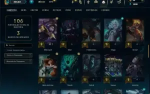 Ouro 1 com 70 Champs e 25 Skins +1 Fragmento