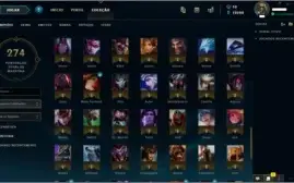 Conta Smurf com todos os champions e 148 skins