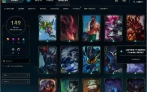 Conta Smurf com todos os champions e 148 skins