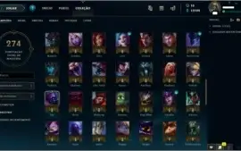 Conta Smurf com todos os champions e 148 skins