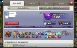 Clash of Clans CV10 + conta Royale top