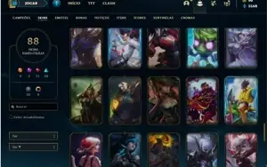 Conta unranked com 95 Champs e 88 Skins + 2 Prestigio (FIZZ)
