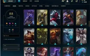 Conta unranked com 95 Champs e 88 Skins + 2 Prestigio (FIZZ)