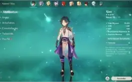 Conta genshin impact com XIAO e outros 5 estrelas + 2 Armas
