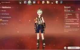 Conta genshin impact com XIAO e outros 5 estrelas + 2 Armas