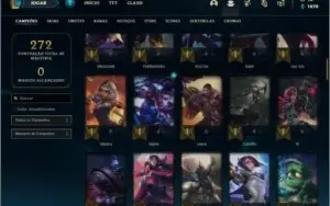 Conta prata 2 com 45 skins e 90 champs