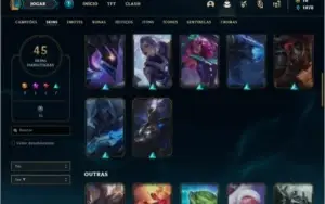 Conta prata 2 com 45 skins e 90 champs