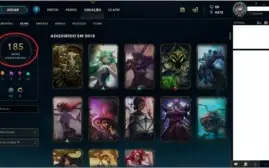 Conta League of Legends com 185 Skins