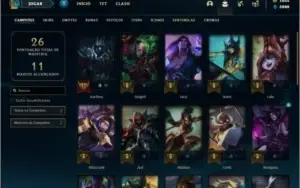Conta prata 3 com 4 Skins e 32 Champs + 1000 RP