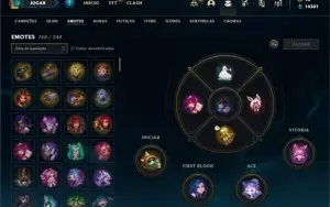 Conta Platina 4 com TODOS os champs e 141 Skins + 50 Espolio