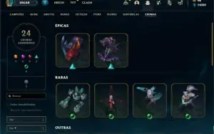 Conta Platina 4 com TODOS os champs e 141 Skins + 50 Espolio
