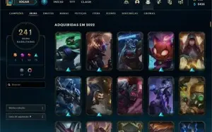 Conta PLATINA 1 - 241 SKINS + Todos CHAMPS