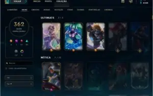 Conta LOL Gold IV  FULL CHAMP 362 Skins