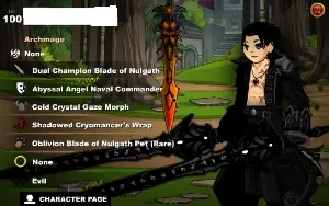 Conta aqw - 100