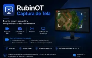 RubinOT Captura de Tela | OBS, Discord e Gravação