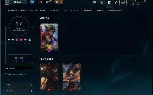Esmeralda 1 com 65 Champs e 17 Skins +5 Vitoriosas