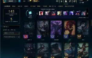 Esmeralda 1 com 65 Champs e 17 Skins +5 Vitoriosas