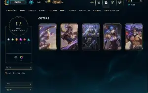 Esmeralda 1 com 65 Champs e 17 Skins +5 Vitoriosas