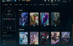 Esmeralda 1 com 65 Champs e 17 Skins +5 Vitoriosas