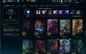 Esmeralda 1 com 65 Champs e 17 Skins +5 Vitoriosas
